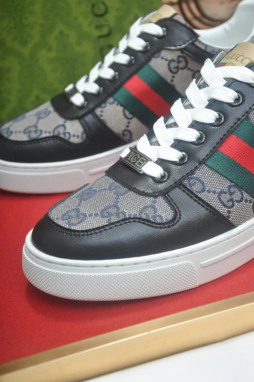 Men's men's shoes💰440💶[GUCCI] official website 1:1 men's sports shoes are now on the market. They are made of original fabric + water-dyed sheepskin lining, plus the official website original 1:1 comfortable outsole. Fashionable and versatile, super comfortable and breathable. Standard shoe size 38/45 (custom-made size 45 is non-refundable)